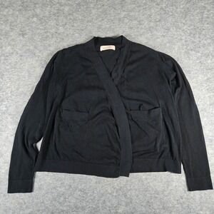 Philosophy Womens Black Republic Clothing Open Front Cardigan L